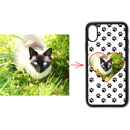 Coque Love Chat Photo PERSONNALISÉE - Blanc