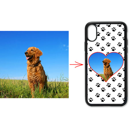 Coque Love Chien Photo PERSONNALISÉE - Blanc