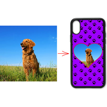 Coque Love Chien Photo PERSONNALISÉE - Violet