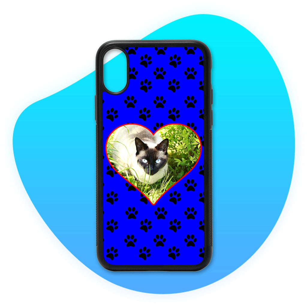 Coque Love Chat Photo personnalisée Bleu - Coque personnalisée TropiCase