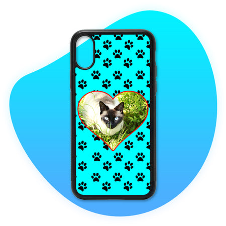 Coque Love Chat Photo personnalisée Bleu ciel - Coque personnalisée TropiCase