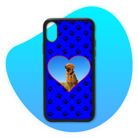 Coque Love Chien Photo personnalisée Bleu - Coque personnalisée TropiCase