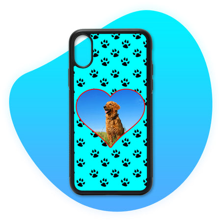 Coque Love Chien Photo personnalisée Bleu ciel - Coque personnalisée TropiCase