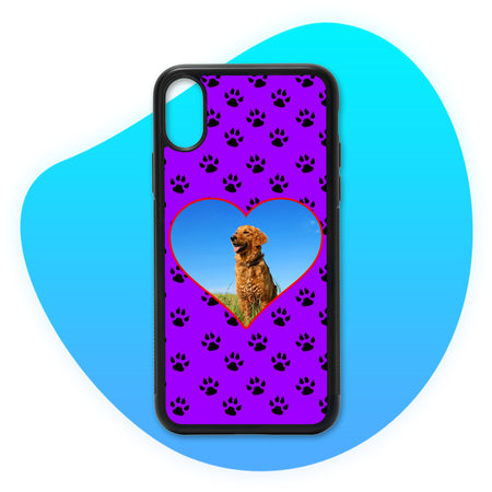 Coque Love Chien Photo personnalisée Violet - Coque personnalisée TropiCase