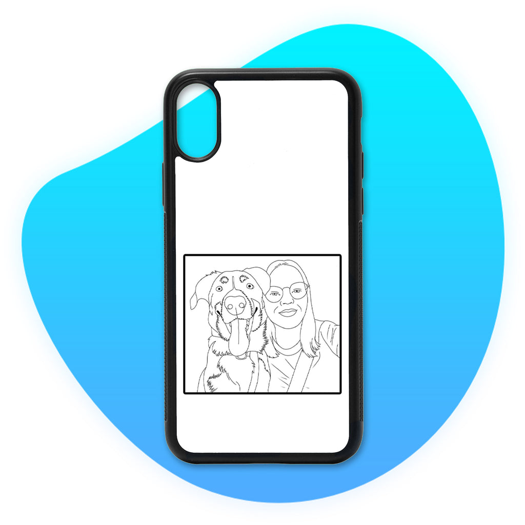 Coque Dessin Line Art personnalisée blanc - Coque personnalisée TropiCase