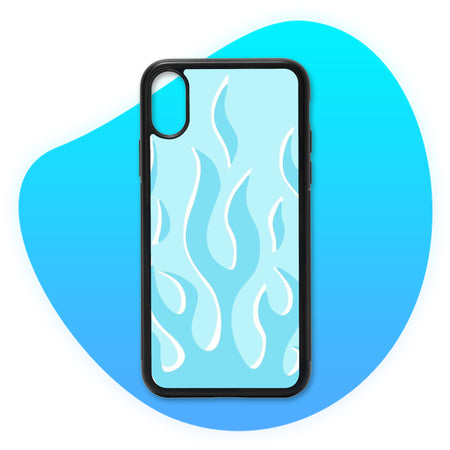 Coque Flammes Bleu clair - Coque de téléphone TropiCase